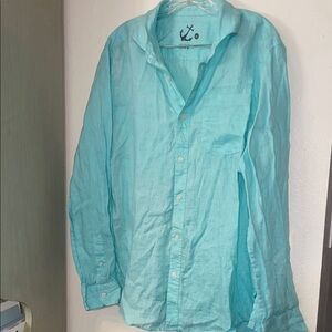 Men's Casual Button Down Shirt - Light Blue